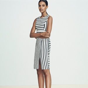 Ann Taylor Striped Pencil Dress NWT